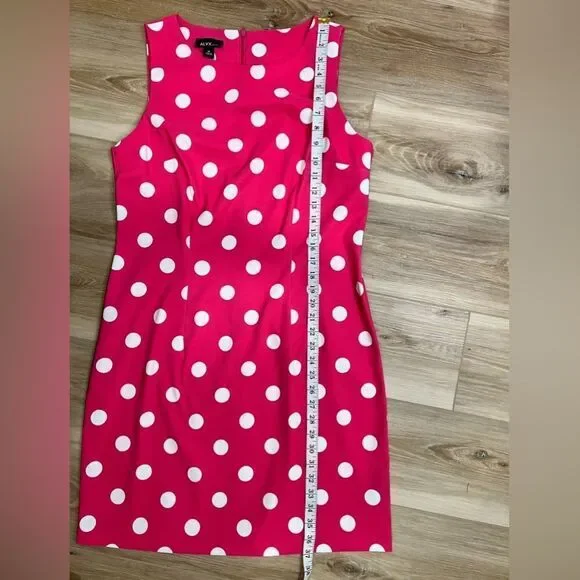 ALYX DRESS Polka Dot Sleeveless Dress Size 14 - Picture 6 of 9